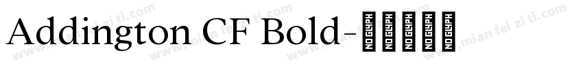 Addington CF Bold字体转换
